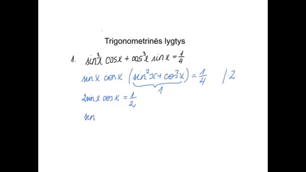 Trigonometrinės lygtys