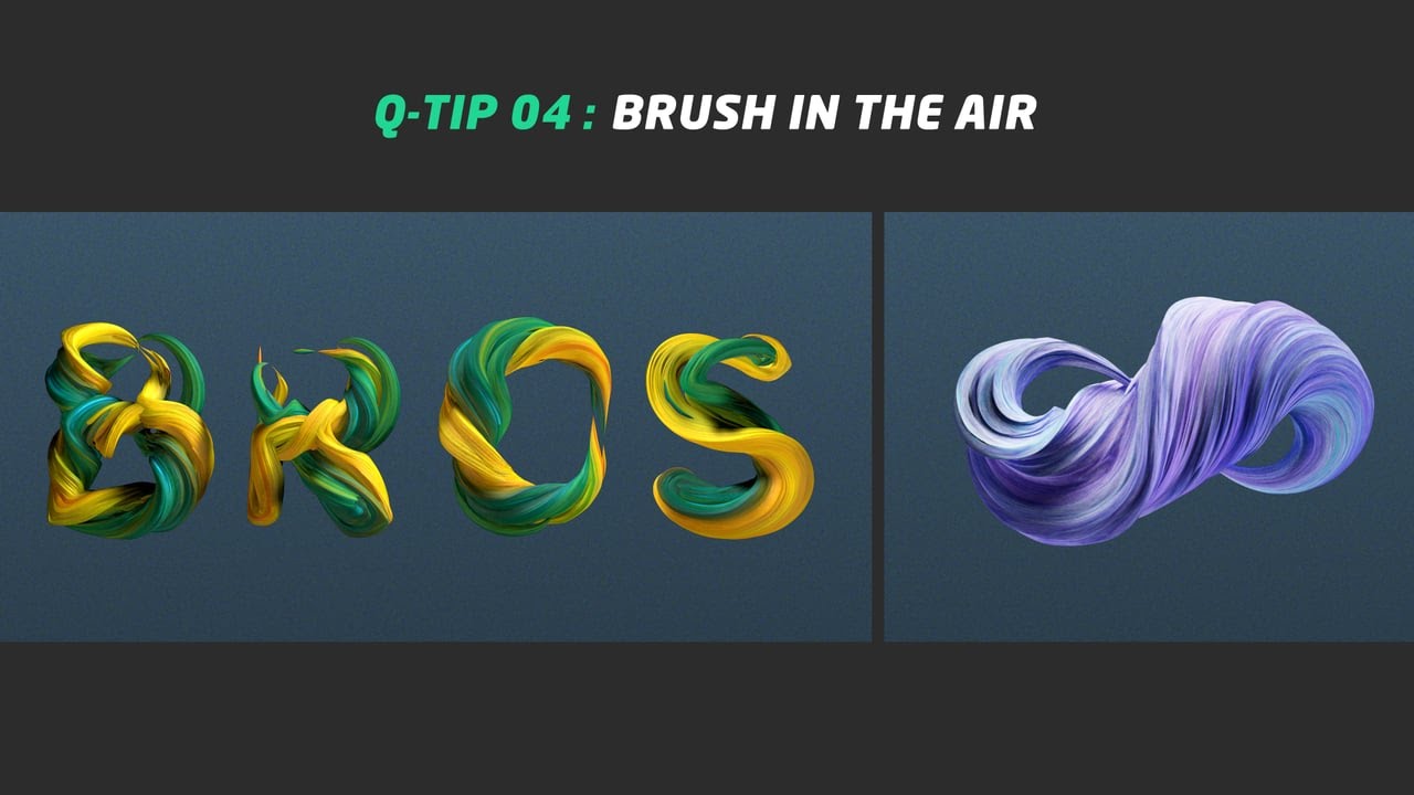 Cinema 4D Tutorial : QUICK TIP : BRUSH IN THE AIR