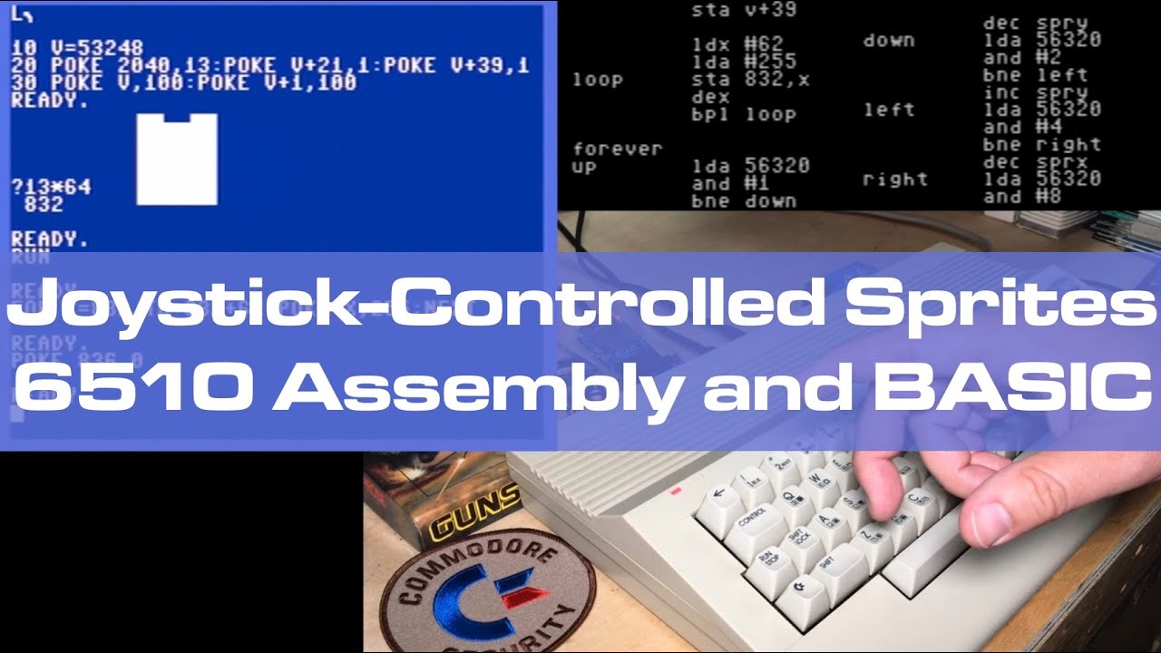 C64 Joystick-Controlled Sprites in Assembly and BASIC