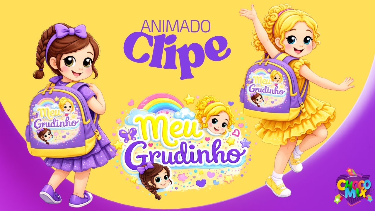 Meu grudinho / clipe animada produ&ccedil;&atilde;o m&uacute;sica Kids Record 