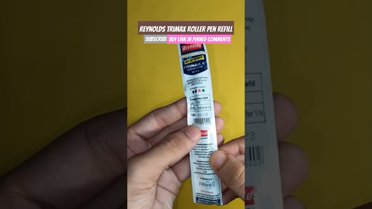 Reynolds Trimax Roller Pen Refill 🖋️🖊️ #trending #drawing