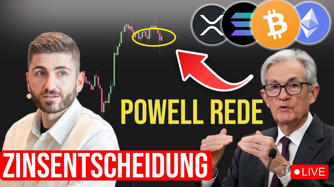 🔴 FED ZINSENTSCHEIDUNG LIVE: Reaktion auf Bitcoin, Altcoins & Aktien!