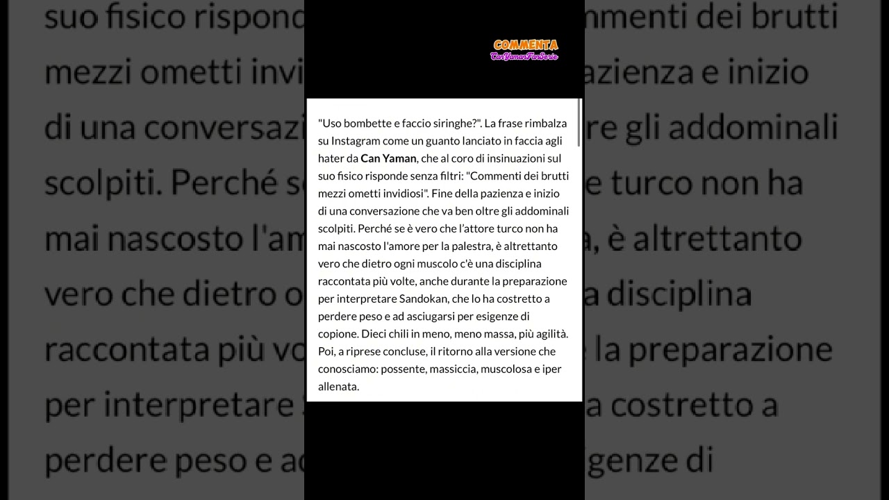 Can Yaman: ✨ A volte il successo racconta molto&hellip; anche di chi guarda da fuori ✨