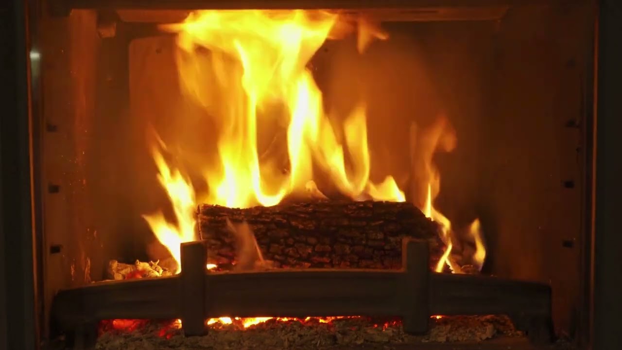 2-Hour Relaxing Fireplace with Soothing Sounds | Cozy Background for TV & Wallpaper بدون اشهار