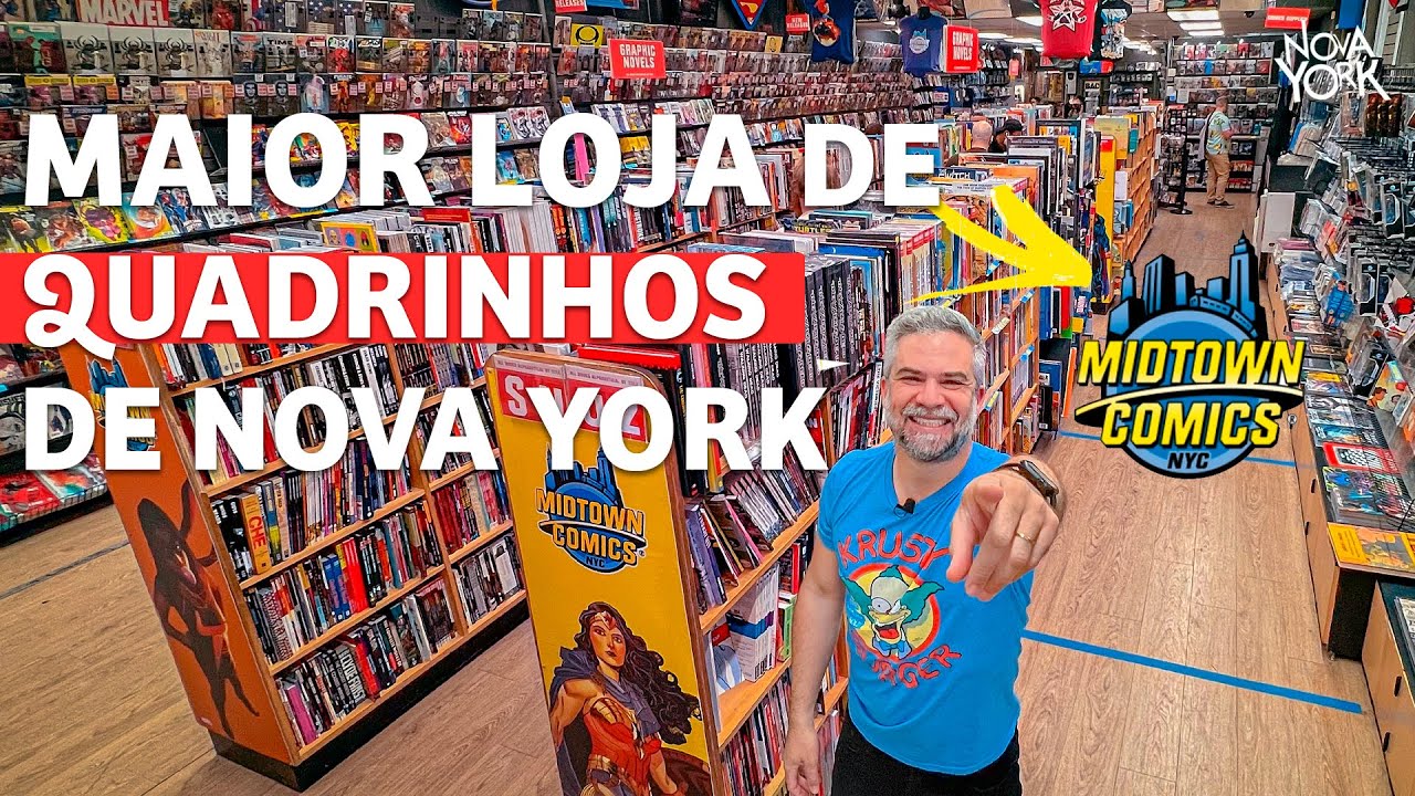 A MAIOR loja de QUADRINHOS de Nova York | Midtown Comics Times Square