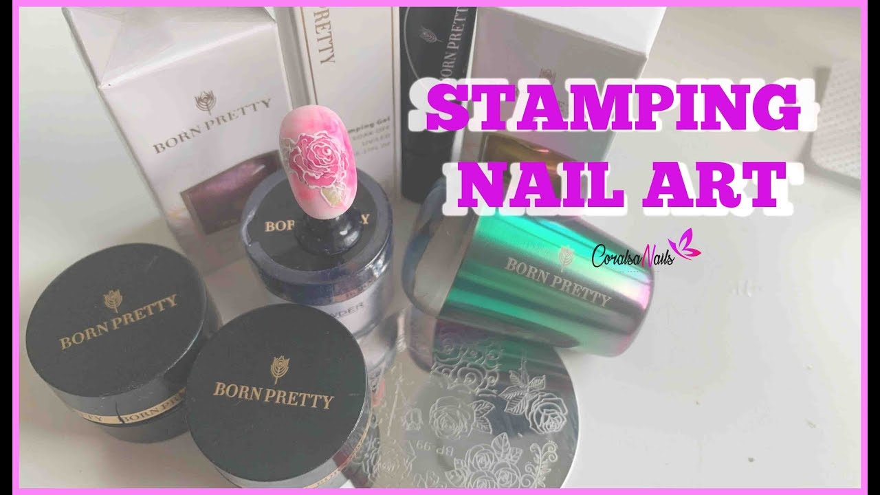 Stamping Nail art, técnica acuarela. Compras en Bornpretty