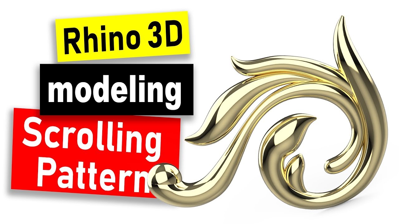 3D-моделирование узора прокрутки в Rhino 6: Учебное пособие по проектированию ювелирных изделий в...