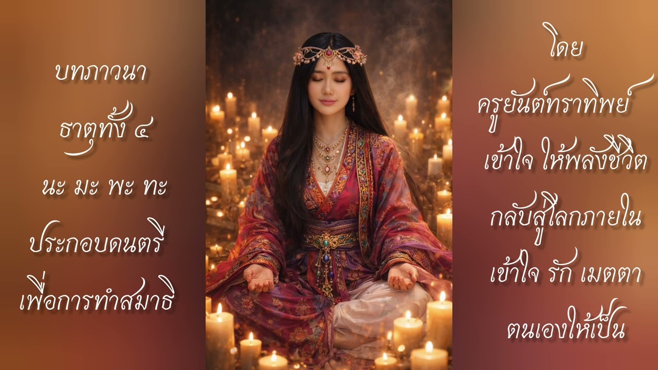 ภาวนา ธาตุทั้ง 4 | นะ มะ พะ ทะ | ดนตรีประกอบการทำสมาธิ / @pdkhunpan 