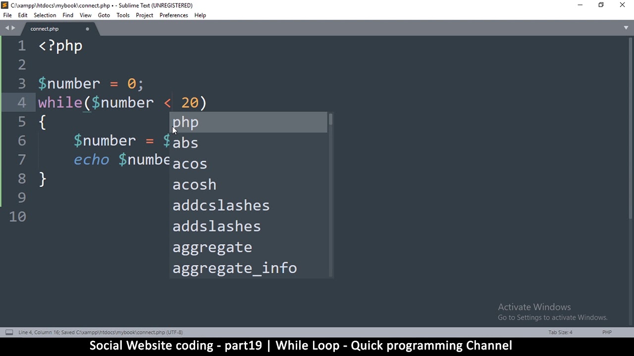 Social Website from scratch - Part 19 - While loop | OOP PHP with MYSQL Database