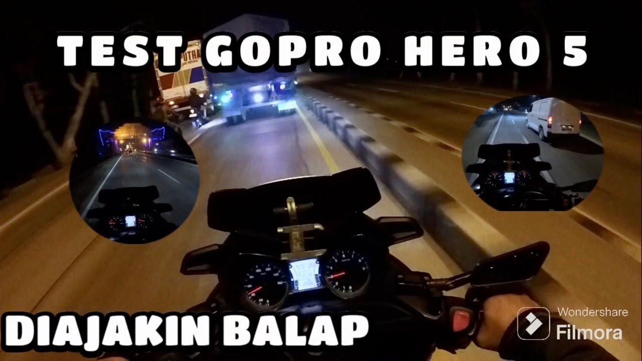 XMAX 250 DI AJAK B4LAP MOBIL TERCEPAT ‼️TEST GOPRO HERO 5 MALAM HARI