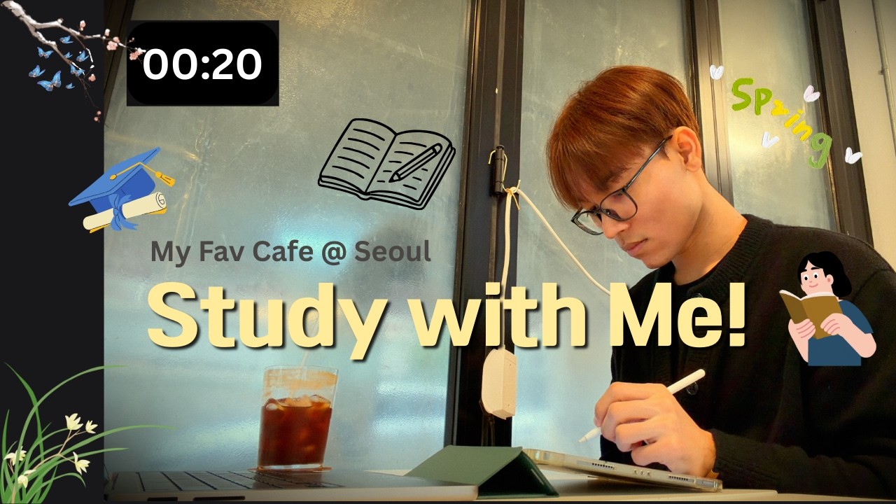 Study with Me | 20 min @ My Favorite Cafe