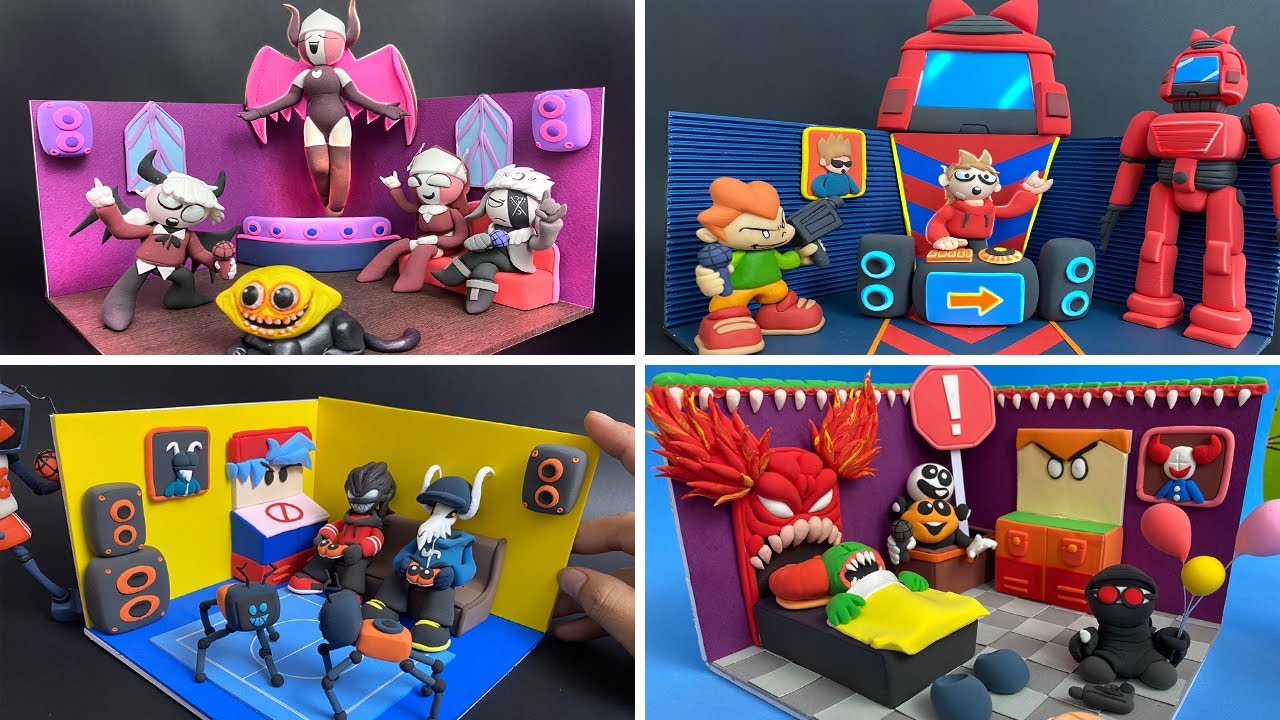 FNF Room Compilation #1 [Sarvente, RUV, TABI, Tricky, Tord]