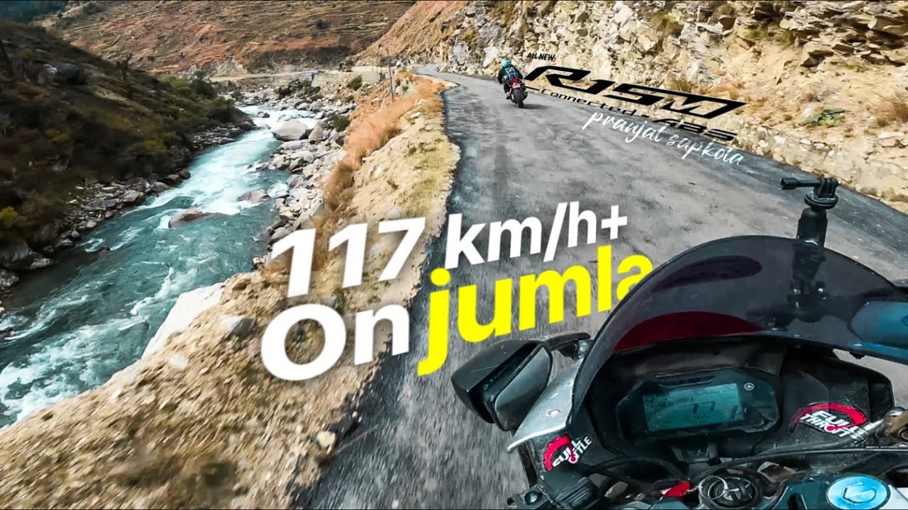 [Return Trip]- 117+ on the Road Of Jumla.😲🇳🇵 #motovlog #r15m #jumla #speed