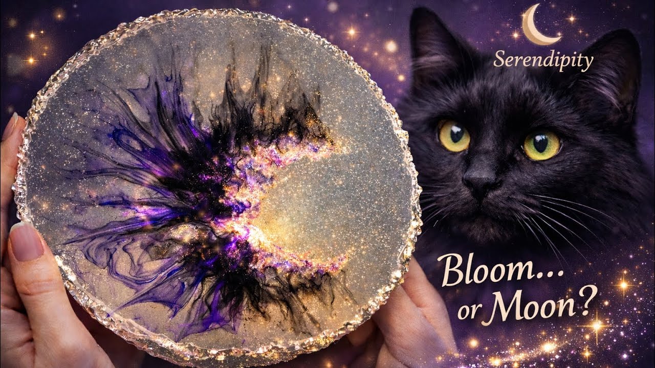 I Tried a Resin Bloom… But Made It a Moon 🌙 | Crescent Bloom Resin Art