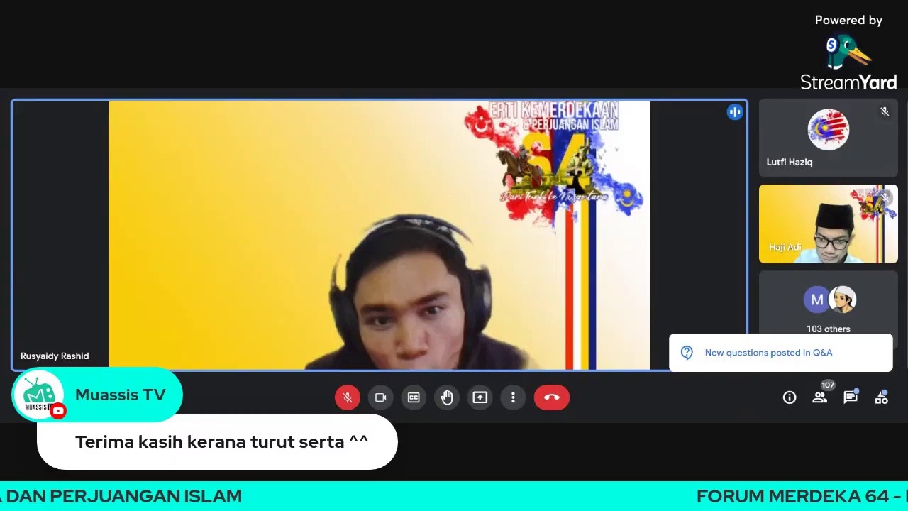 FORUM MERDEKA 64 - MERDEKA DAN PERJUANGAN ISLAM