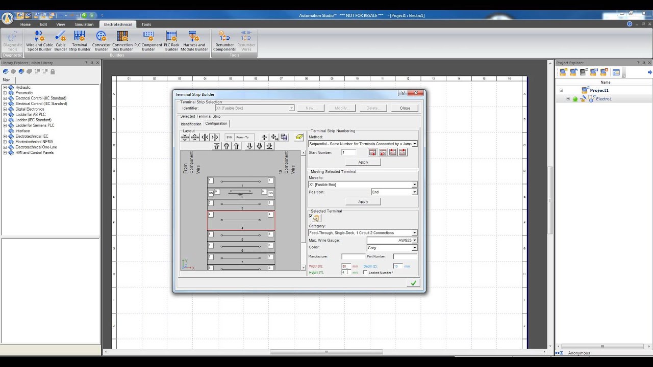 Terminal Strip with Automation Studio P6