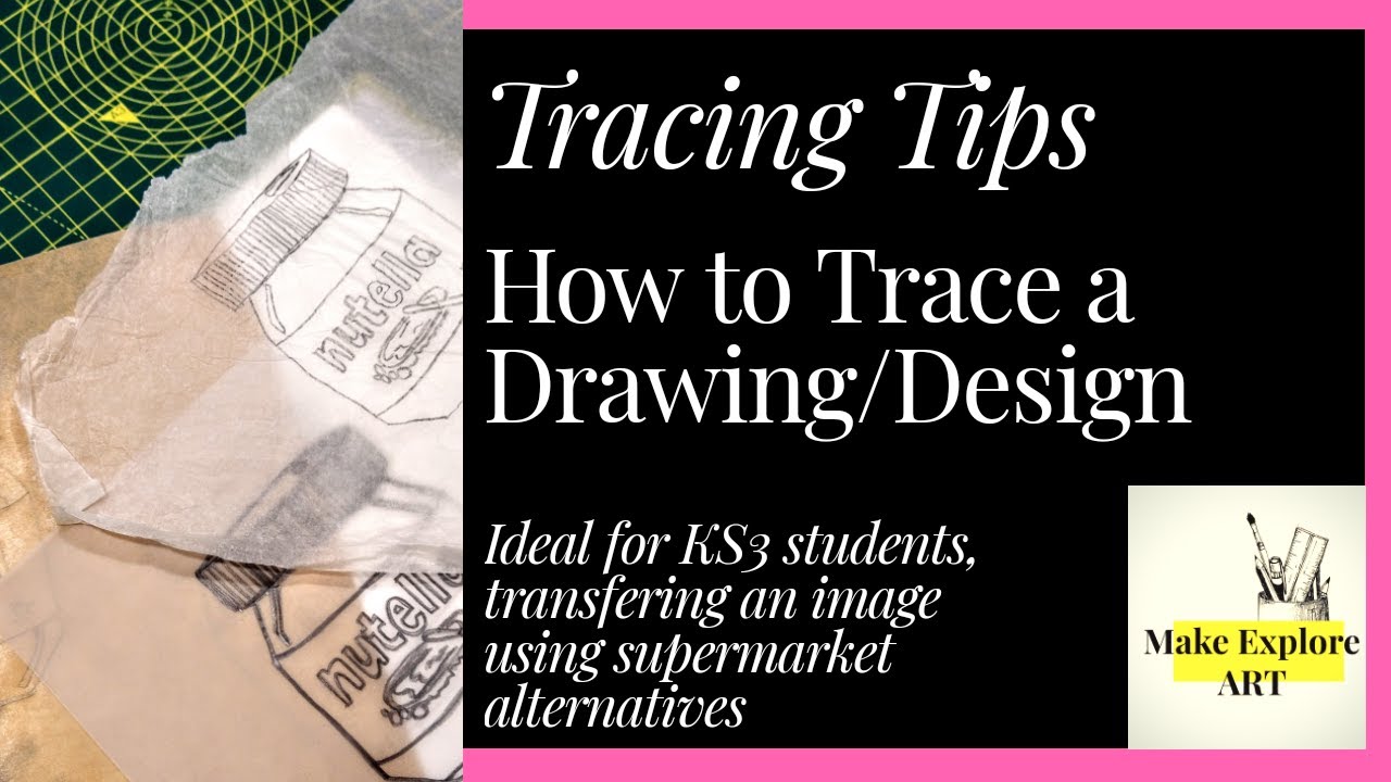 How to Trace a Design using Tracing Paper and Alternatives- Supermarket Art #teachingartinapandemic