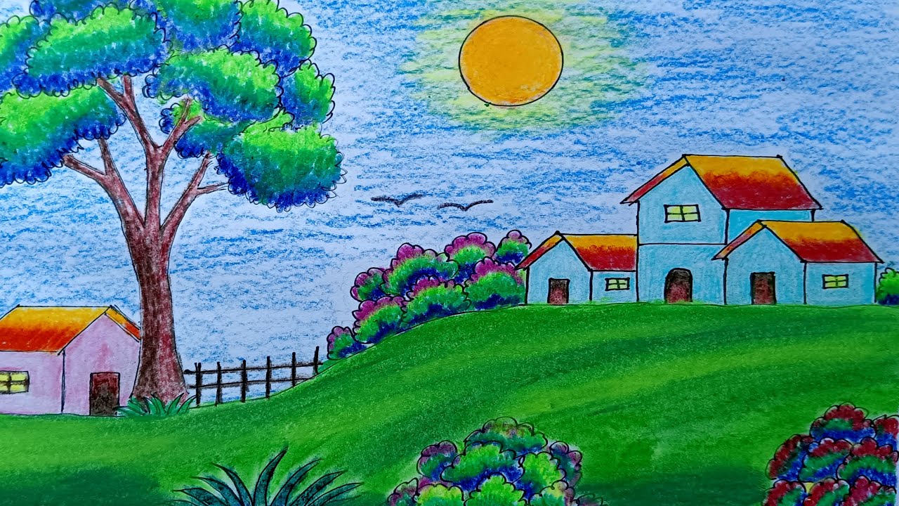 Picturesque rural landscape for novice artists || interior design