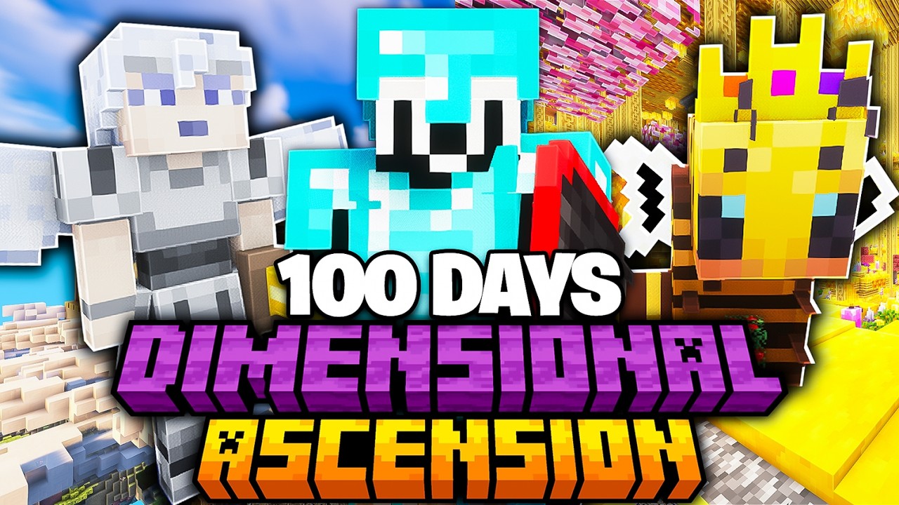 I Survived 100 Days in DIMENSIONAL ASCENSION in Minecraft...