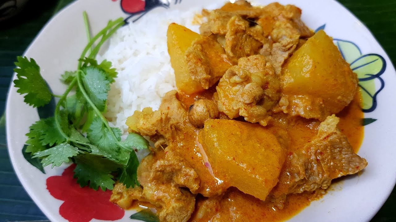 กับข้าวกับปลาโอ 609 : ข้าวราดแกงกะหรี่หมูแบบไทยๆ Thai Pork Tonkatsu Curry rice