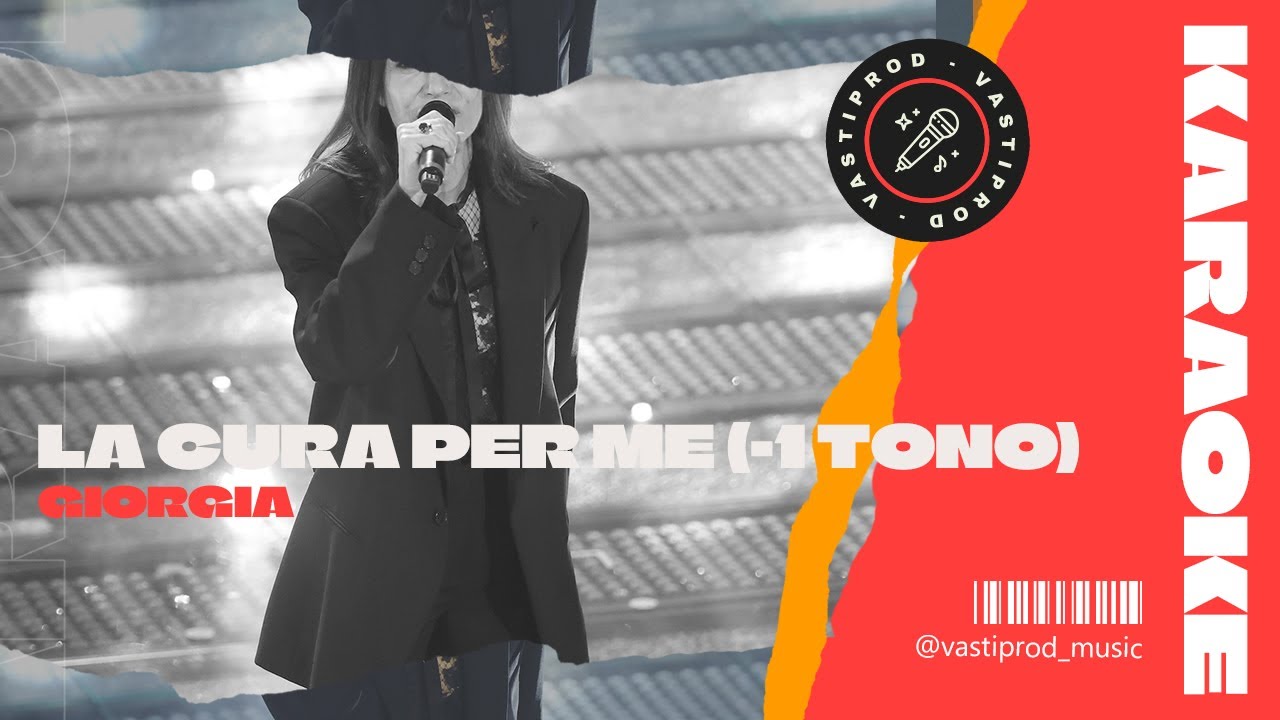 GIORGIA - LA CURA PER ME [-1 TONO] (SANREMO 2025) | KARAOKE\instrumental\reprod (HQ)