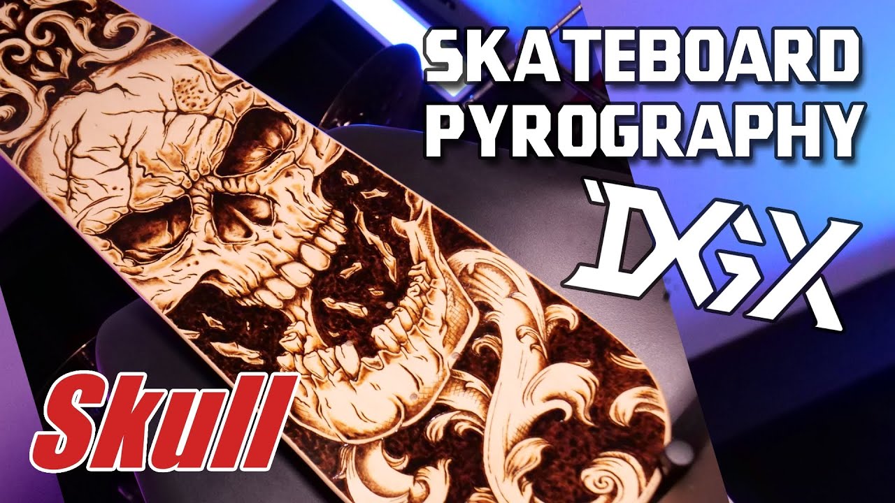 Skull - Pyrography process - Timelapse