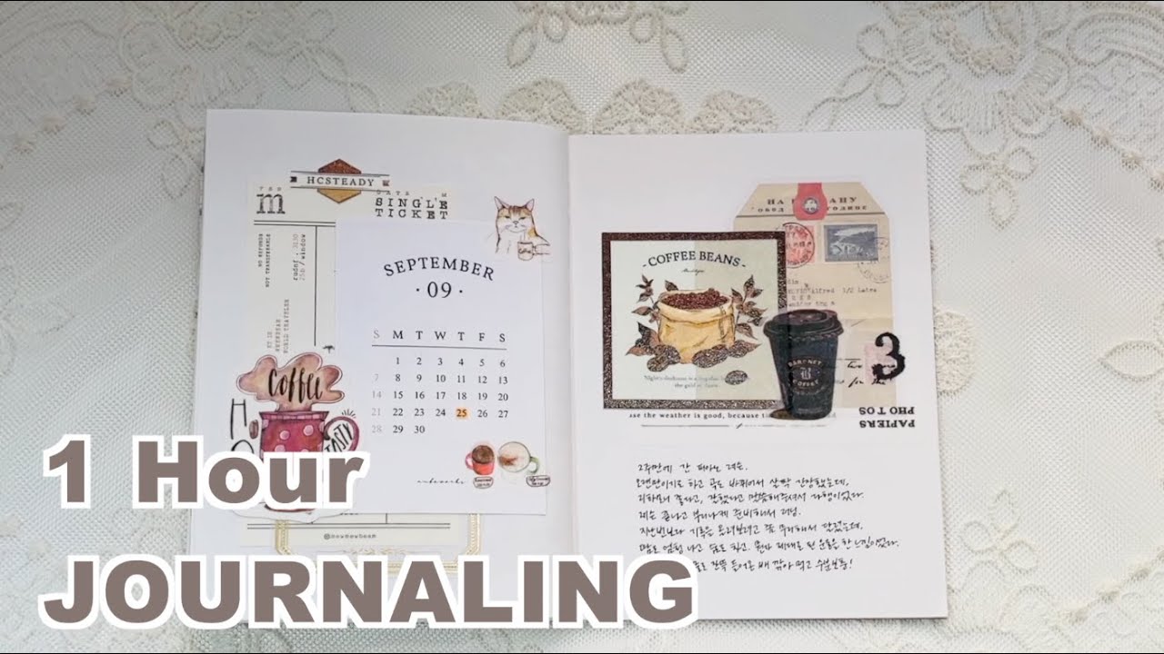 다이어리 꾸미기 / 1시간 다꾸모음 / 수면용 다꾸영상 모음🌝 / 다꾸 ASMR / 1 Hour Journaling ASMR