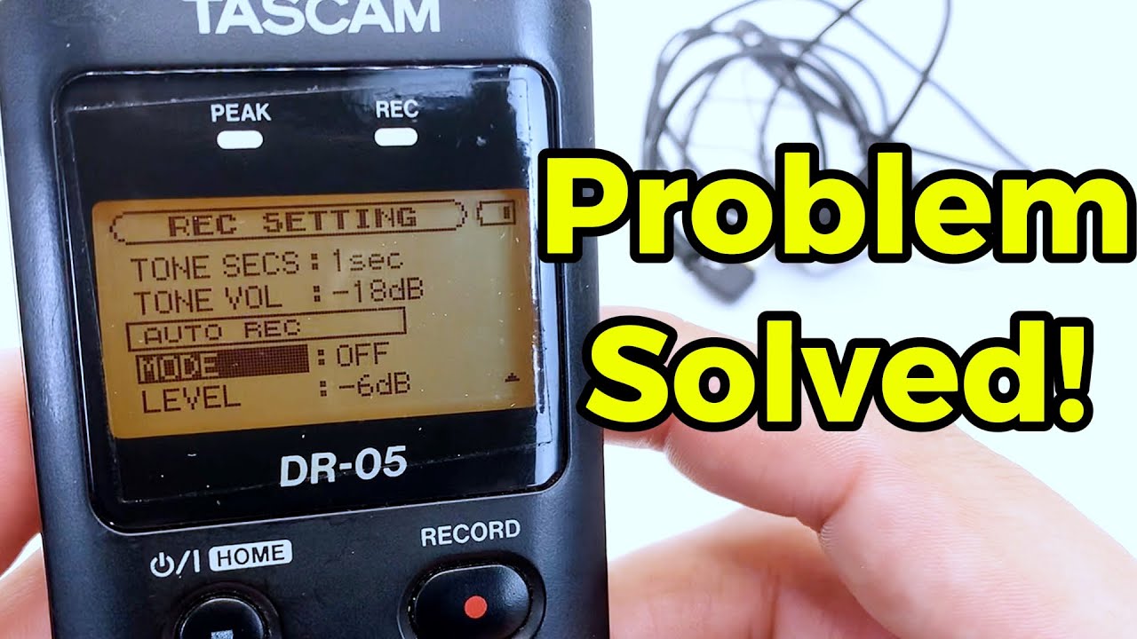 Tascam DR05 Recording STOPS after 7 seconds How to FIX IT