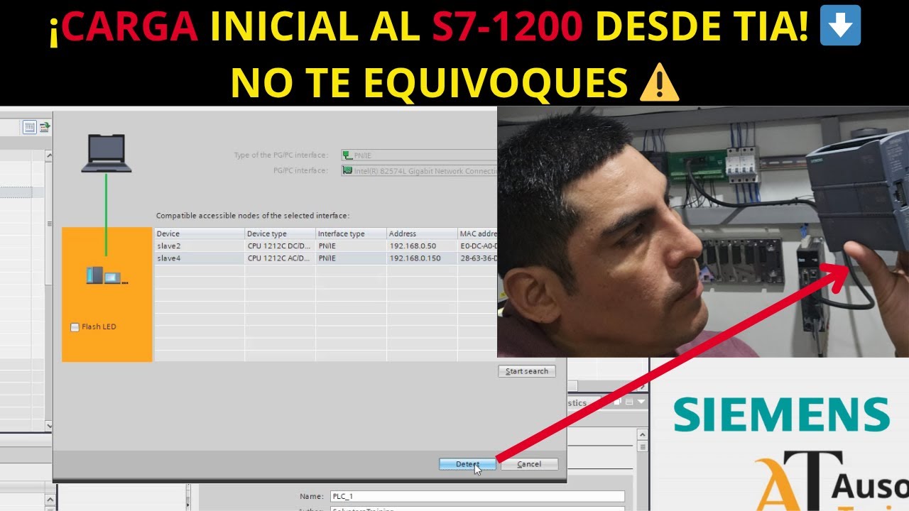 👉 Carga Inicial S7-1200 con TIA Portal ⬇️ Guía Paso a Paso Sin Errores