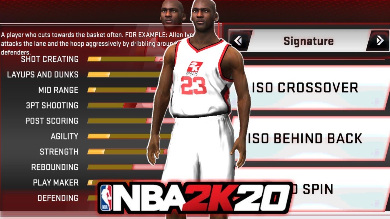 NBA2K20 MICHAEL JORDAN BUILD | BEST SIGNATURE STYLE , ISO & DUNK PACKAGE ANIMATION