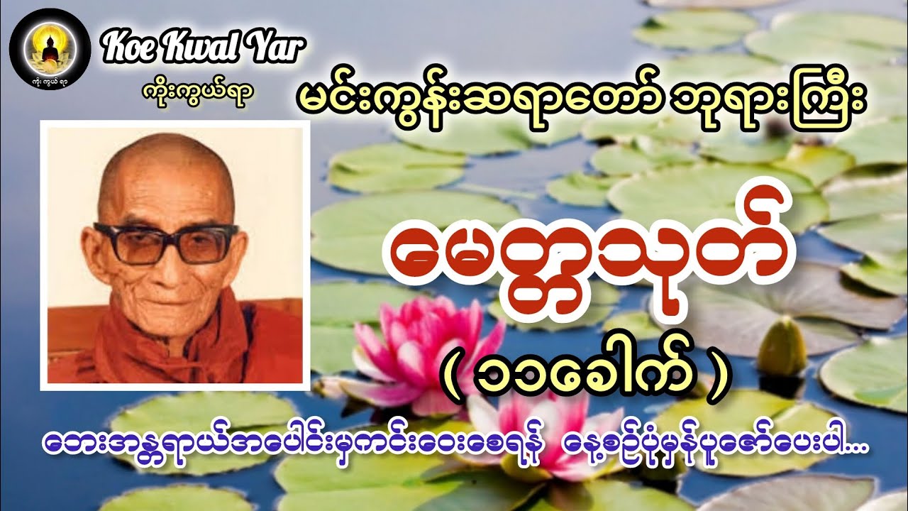 မေတ္တသုတ် (၁၁ ခေါက်)-မင်းကွန်းဆရာတော် ဦးဝိစိတ္တသာရဘိဝံသ