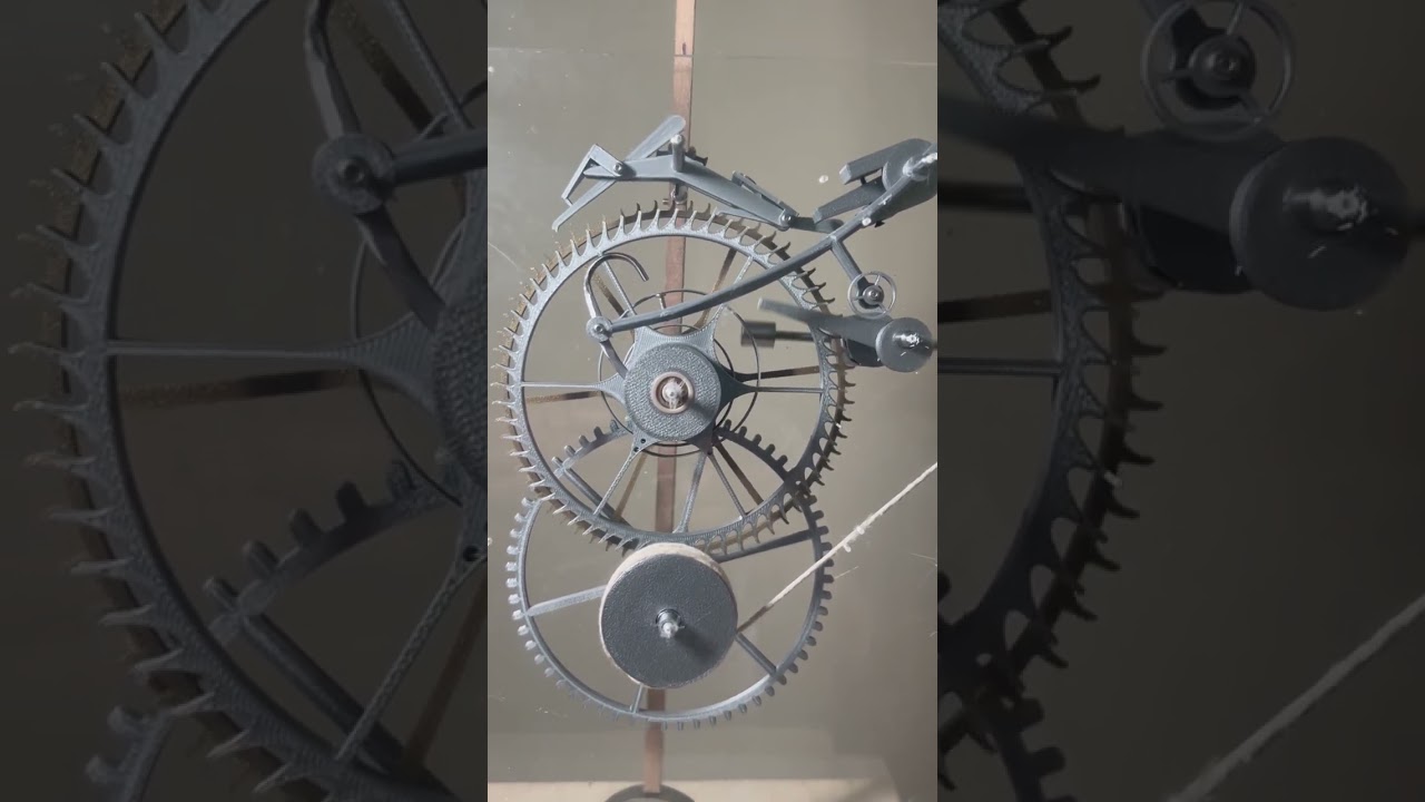 Twin pivot grasshopper escapement with Harrison remontoir