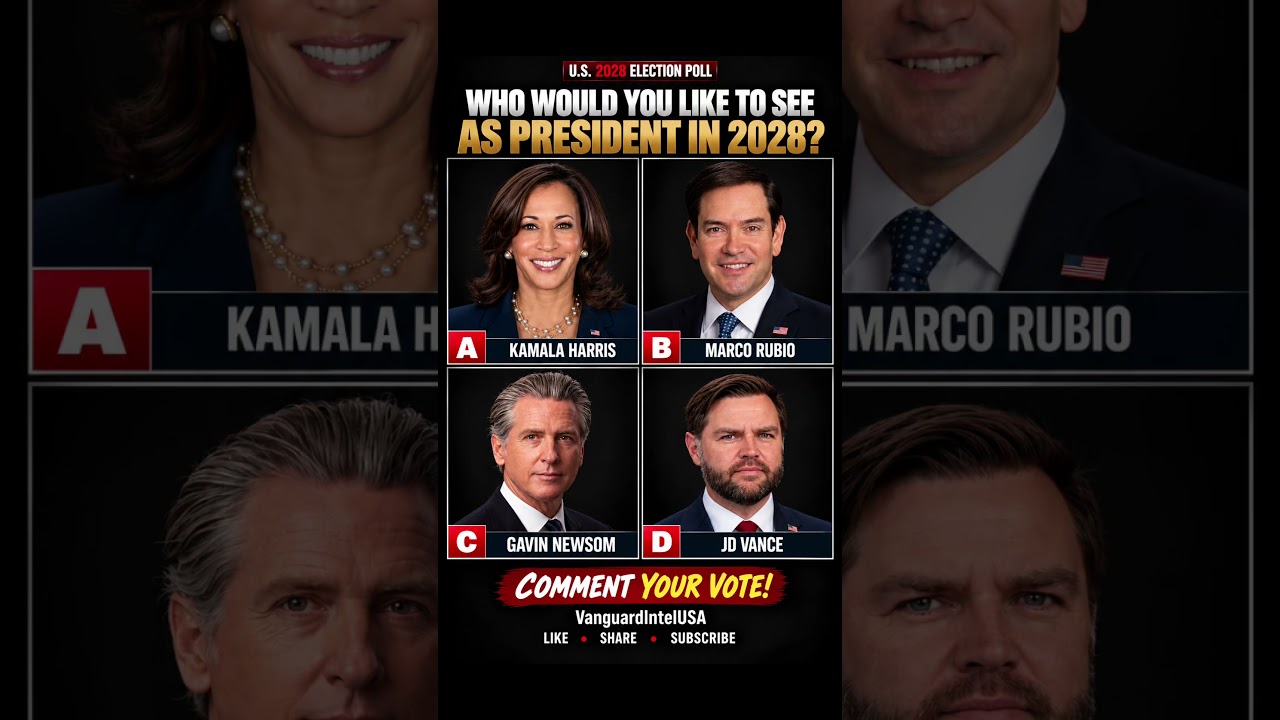 🇺🇸 2028 Election: Who Would You Like to See as President? 🗳️