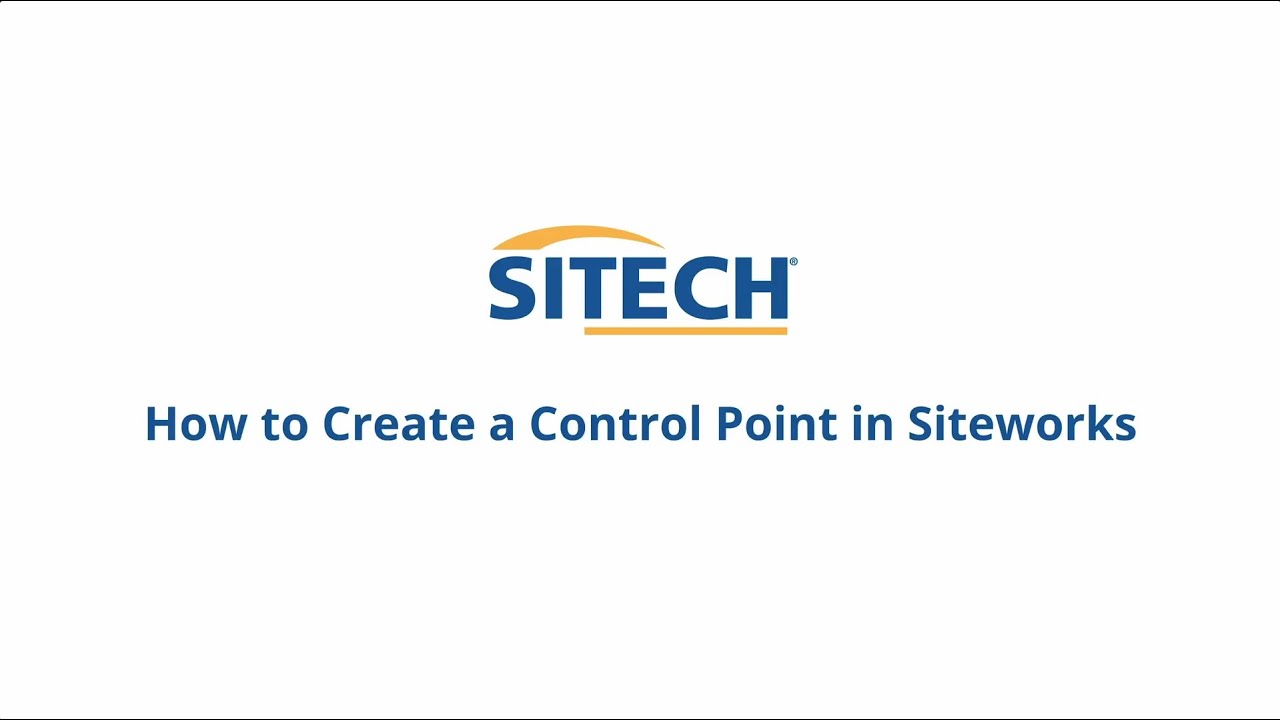 Trimble Siteworks - How to Create a Control Point in Siteworks