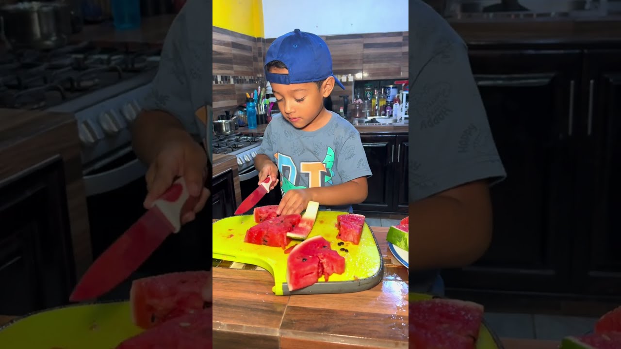 Preparé sandía para mis primitas