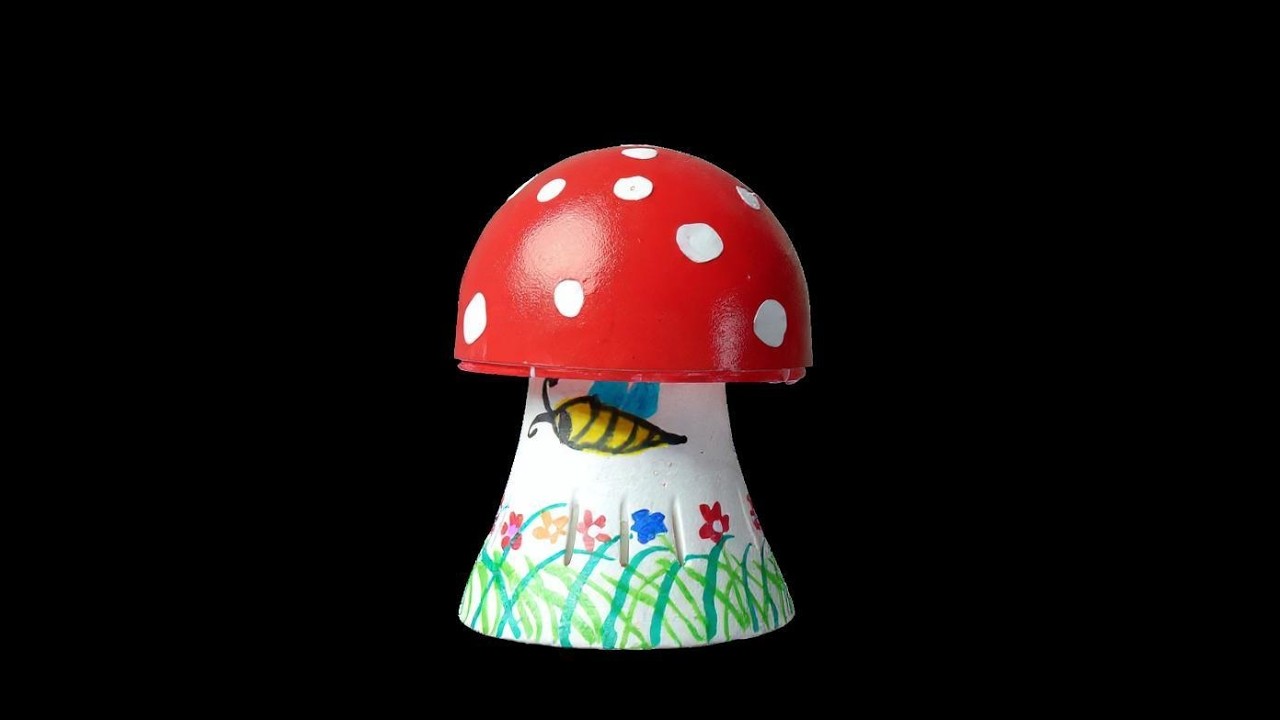 DIY Smurfs Mushroom House with Bulb in 5 Easy Steps