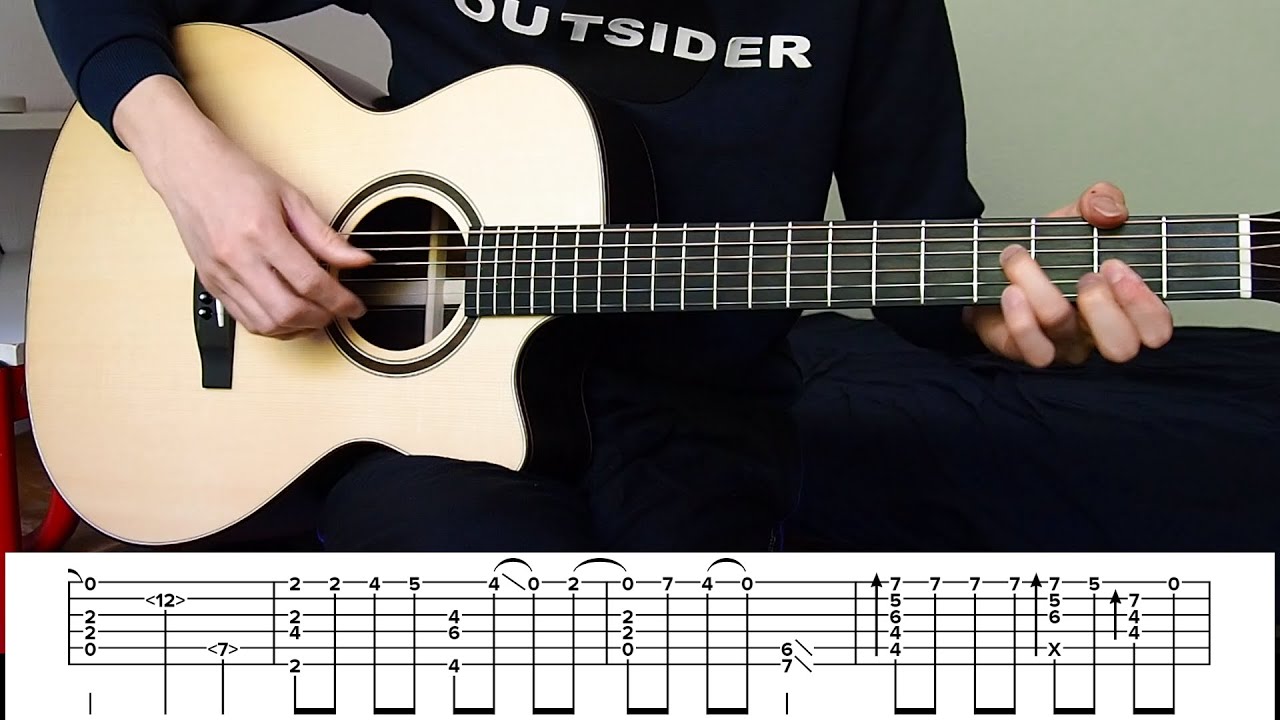 (TAB)ヨルシカ - 花に亡霊 Yorushika – Ghost In A Flower ソロギター  Guitar Solo Fingerstyle