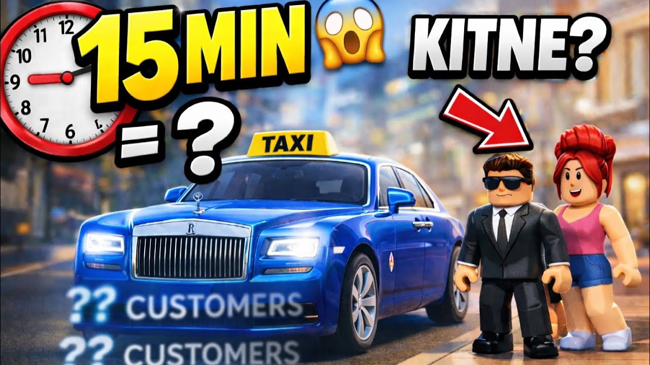 “How Many Customers Can I Pick Up in 15 Minutes?! 😱 | Roblox Taxi Boss”#taxiboss 