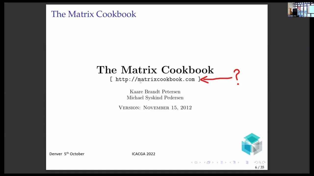 ICACGA 2022: Improving Matrix Methods with Geometric Algebra