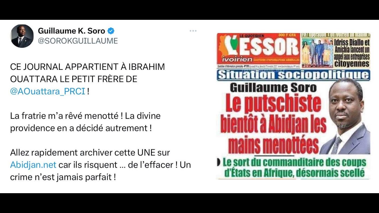 L&rsquo;ART DE LA DISSIMULATION : COMMENT SORO A &Eacute;CH@PP&Eacute; AU TR@QUENARD TENDU &Agrave; L&rsquo;A&Eacute;ROPORT D&rsquo;ISTANBUL..