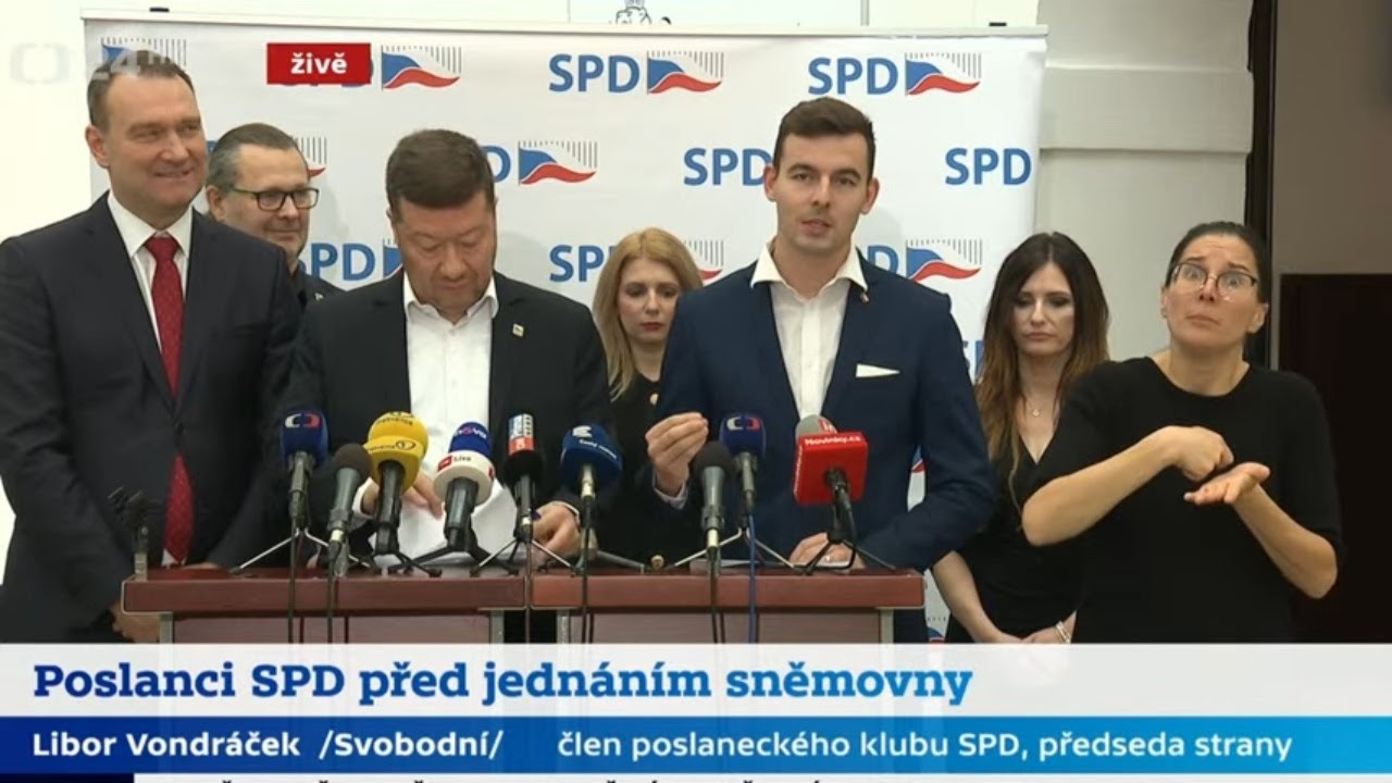 Vondráček: Kontrola hospodaření ČT od NKÚ tu  měla být už dávno - Tiskovka před jednáním PSP