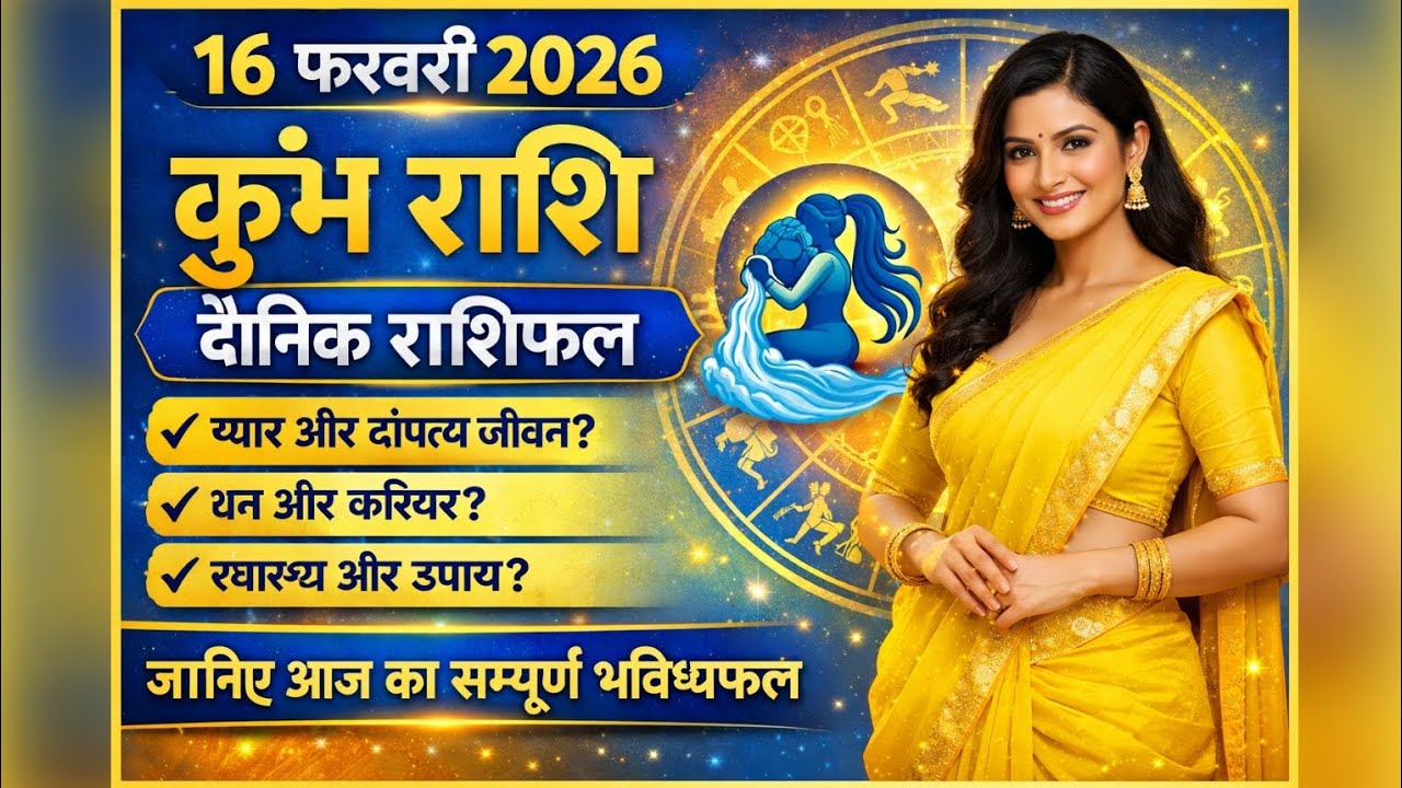 कुंभ राशि 16 फरवरी 2026 राशिफल | आज किस्मत का ताला खुलेगा या बढ़ेगी मुश्किल? Kumbh Rashifal 16 Feb