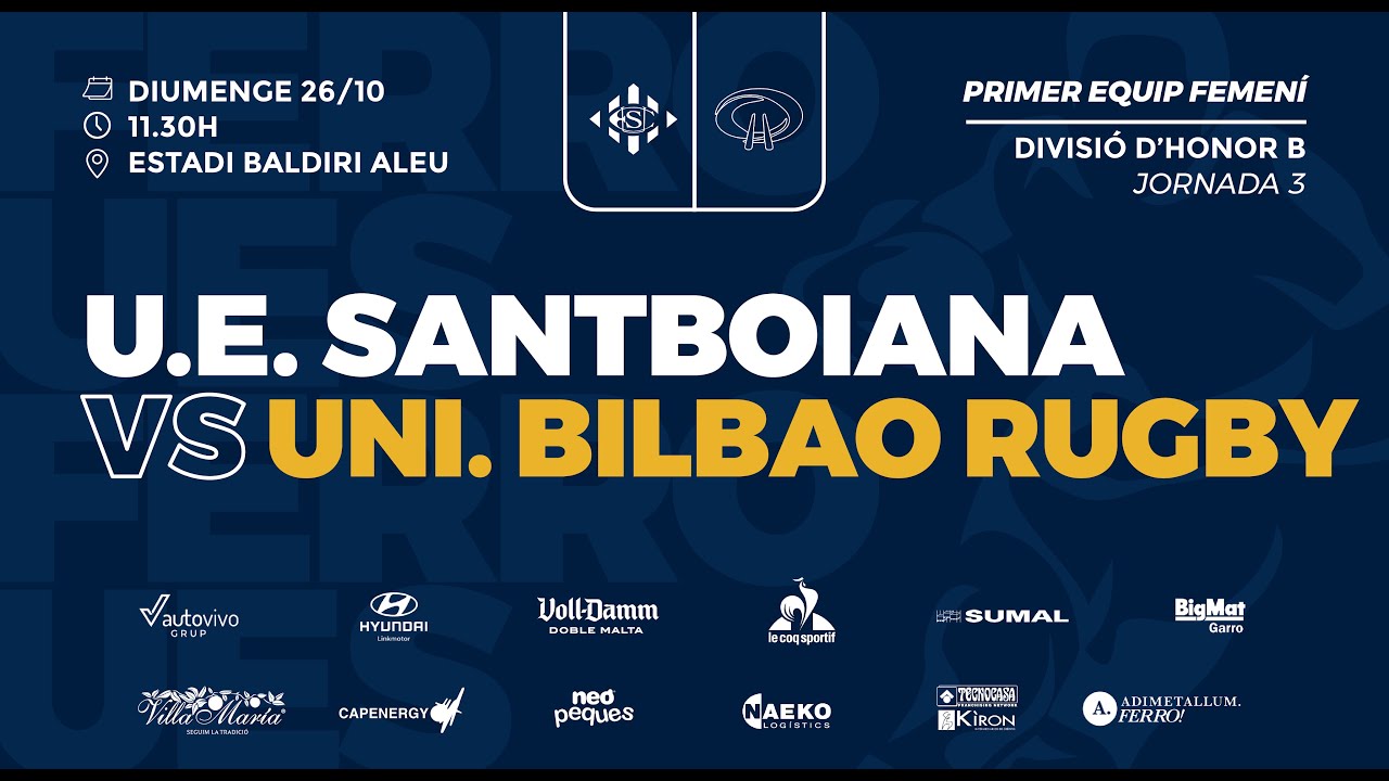 U.E. Santboiana vs Universitario Bilbao Rugby (3ª jornada DH B Femenina)