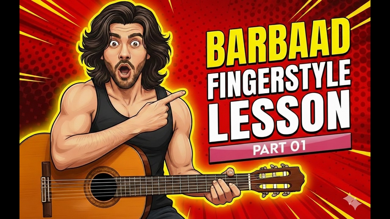Barbaad - Fingerstyle Guitar Tutorial Part 1 | Saiyaara | The Duffer Guitarist | Jubin Nautiyal