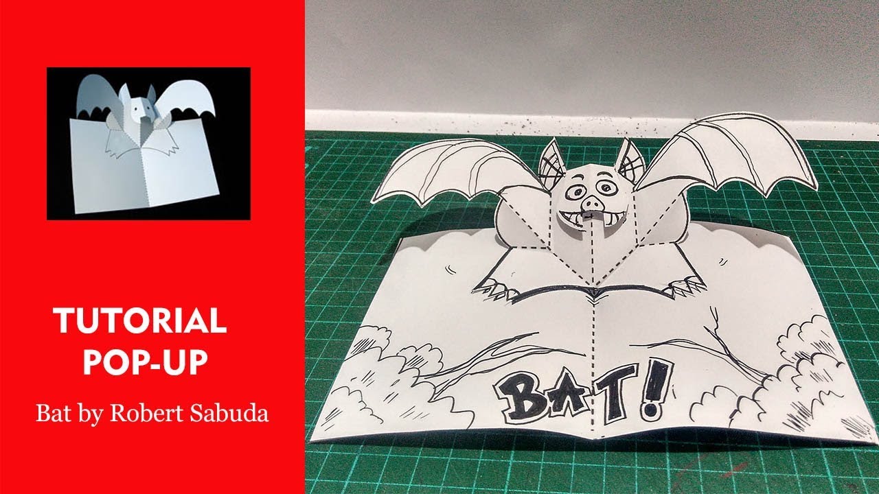 Tutorial Pop Up Bat Template by Robert Sabuda