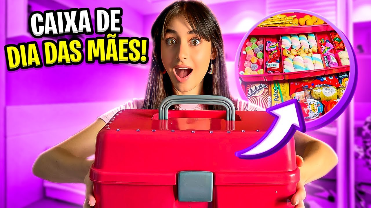 TRANSFORMEI UMA CAIXA DE MAQUIAGEM EM CAIXA DE GULOSEIMAS PRO DIA DAS MÃES!!!