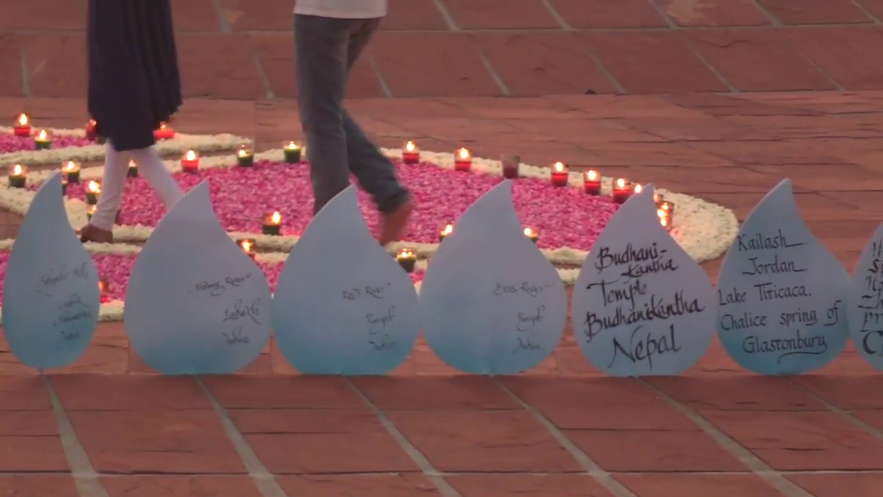 Water Ceremony for Auroville's 50th anniversary 28-2-2018