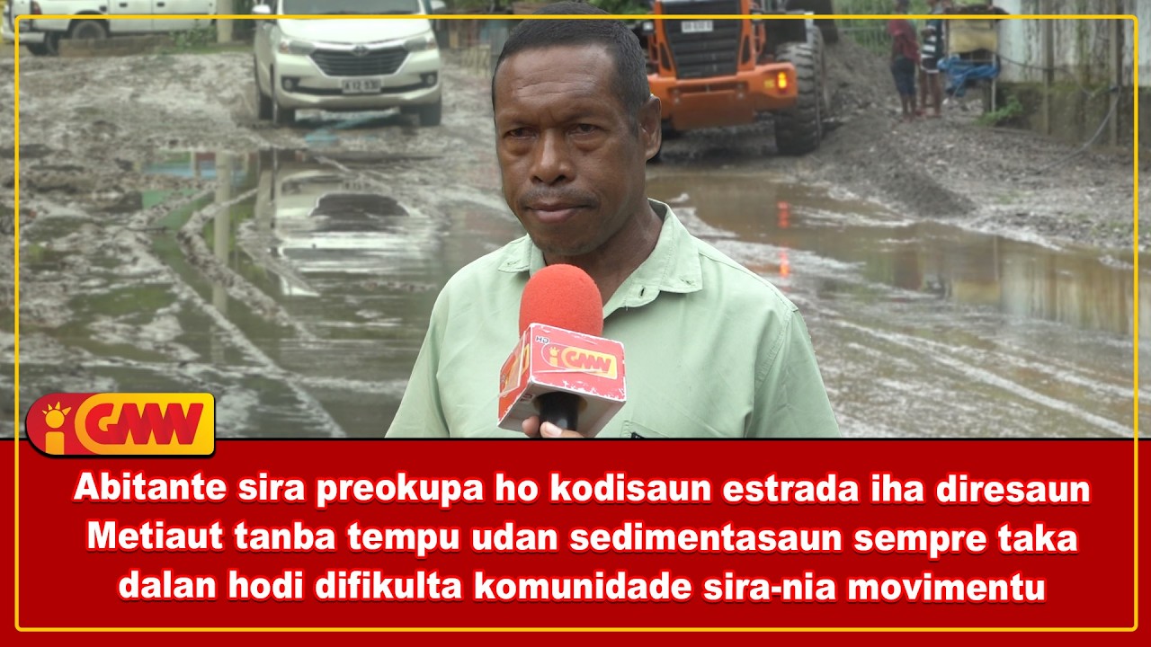 Abitante preokupa kodisaun estrada diresaun Metiaut tanba tempu udan sedimentasaun sempre taka dalan