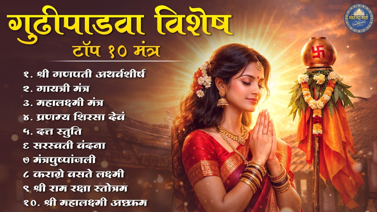 🔴LIVE : गुढीपाडवा विशेष 2026 🙏 टॉप १० मंत्र | Gudi Padwa Special JUKEBOX | Marathi Bhakti Geet