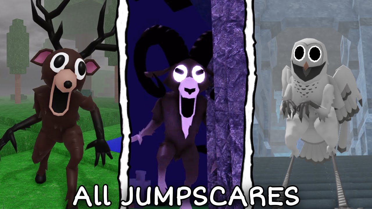 99 Nights in the Forest - DEER vs OWL vs RAM | JUMPSCARES